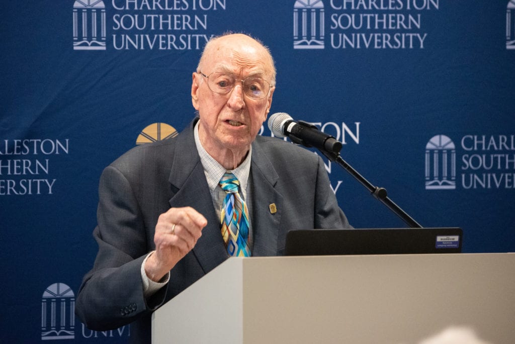 Dr. Bill Palmer, 98-year-old World War II vet shares Veterans Day message at Charleston Southern