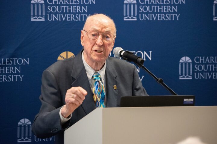 Dr. Bill Palmer, 98-year-old World War II vet shares Veterans Day message at Charleston Southern