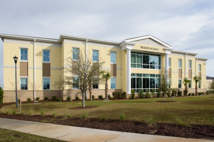 The Health Science building on campus