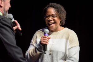 Missie Branch shares her testimony at CSU Chapel