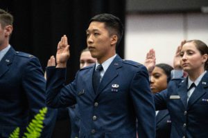 Charleston Southern University ranks Gold for Military Friendly status. AFROTC graduates in 2023.