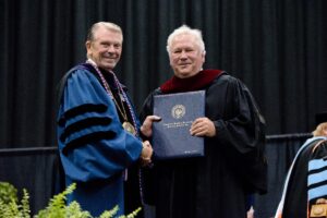 Dr. Hunter and Dr. Strack honorary doctorate