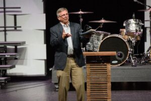 Rev. Marshall Blalock speaks at Chapel