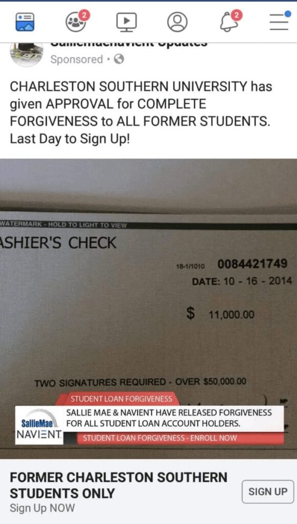 Student loan forgiveness hoax