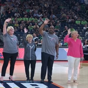 Coach Applin at Final Four NCAA basketball tournament