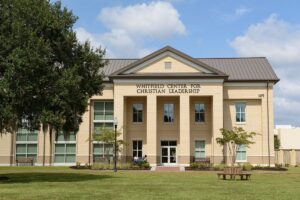 The side entrance of the Whitfield Center for Christian Leadership building