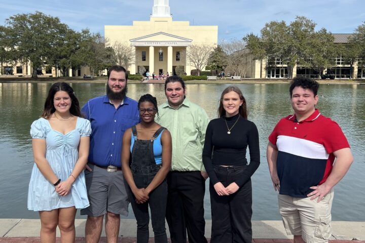 Annalisa Blevins, Jacob Himes, Teneah Fee, Jonathan Moyd, Meredith Lane, and Luke Jones. Not pictured: Iris Salvador and Alyssa Medina.