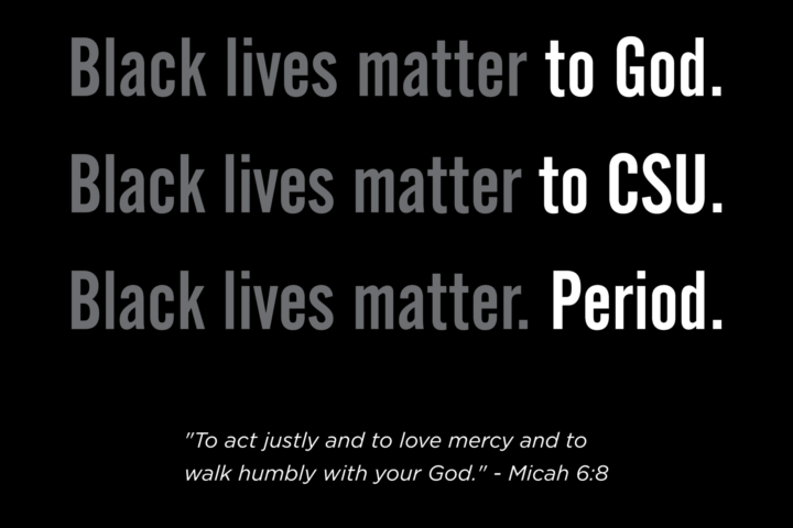CSU Black Lives Matter statement graphic