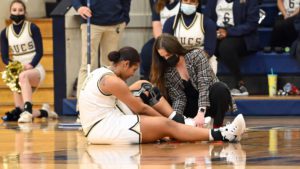 Athletic Training in action during a basketball game