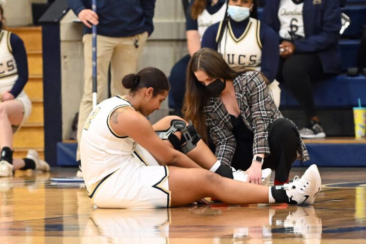 Athletic Training in action during a basketball game
