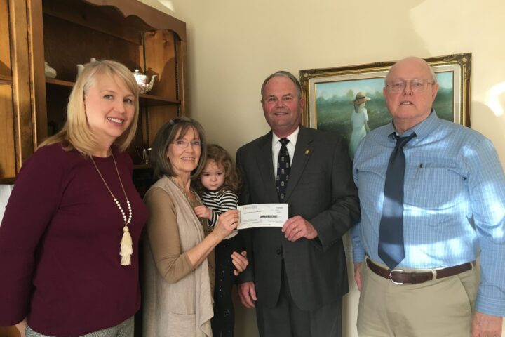 family of Joe Stewart, a member of the Class of 1969, presented a gift from Stewart’s estate to establish the Joseph W. Stewart Jr. Endowed Scholarship