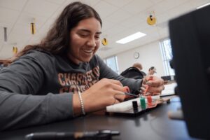 Charleston Southern engineering student in classroom