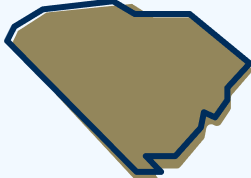 gold icon of the outline of the state of South Carolina